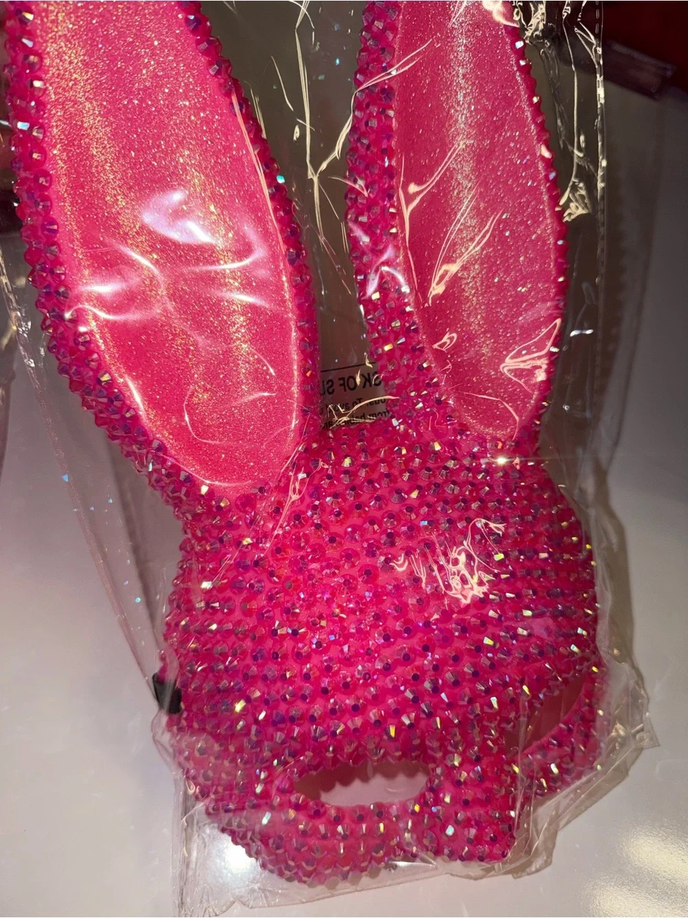 Bling bunny, mask Pink Sparkle Party Halloween cosplay Mask